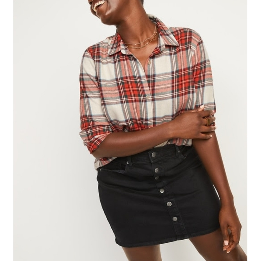 Classic Plaid Flannel Shirt for Women